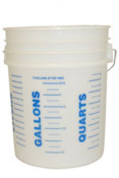 5 gallon clear plastic bucket